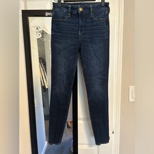 Women’s American Eagle The Dream Jean High Waisted Skinny Jeans Dark DenimSize 2